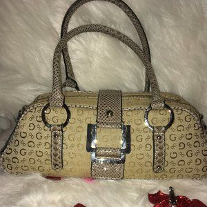 NWOT Guess Signature G Python Print Handbag